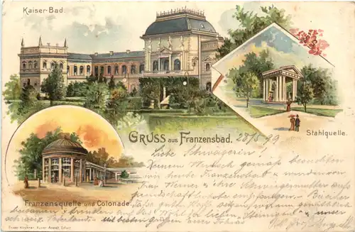 Gruss aus Franzensbad - Litho -690516