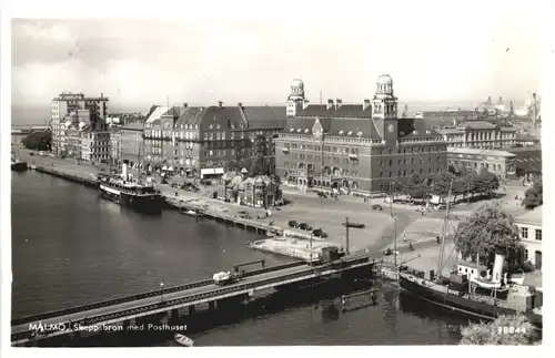 Malmö - Skeppsbron med Posthuset -690976