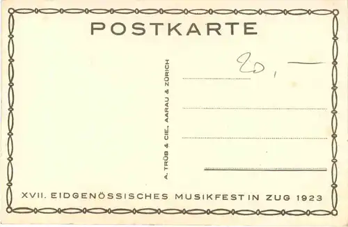 Zug - XVII Eidgen. Musikfest 1923 -691020