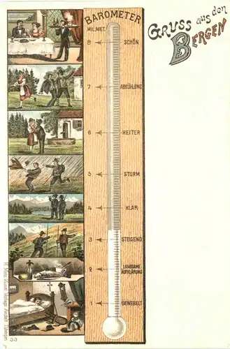 Gruss aus den Bergen - Litho -691166