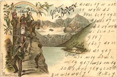 Gruss aus den Bergen - Schweiz - Litho -691176