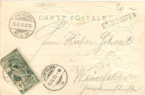 Schweiz - Litho - Prägekarte -691228