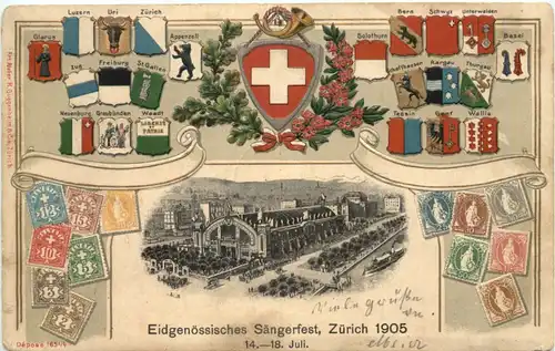 Zürich - Eidg- Sängerfest 1905 - Litho - Briefmarken -691318