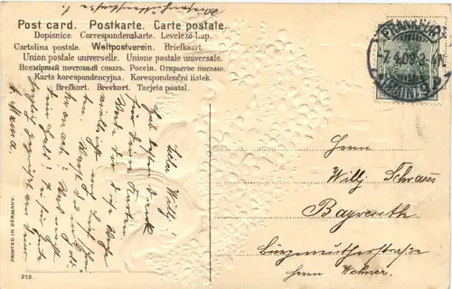 Ostern - Hühner - Prägekarte -691356