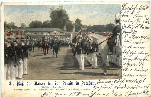 Potsdam - Der Kaiser bei der Parade -691678