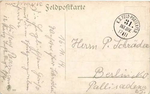 Zur Attacke - Feldpost 31. Inf Div -691560