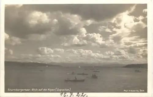 Starnberger See, Blick auf die Alpen -549348