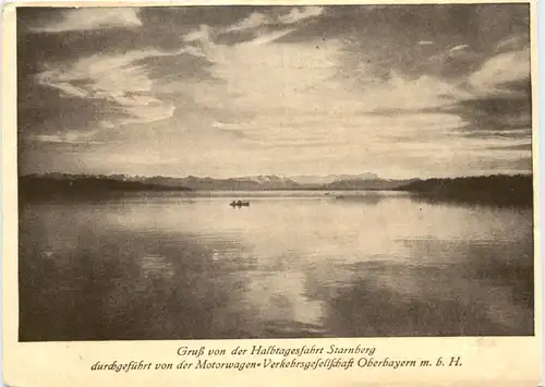 Am Starnberger See, Gruss von der Halbtagesfahrt -549428