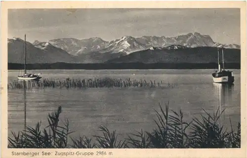 Am Starnberger See, mit Zugspitzgruppe -549608