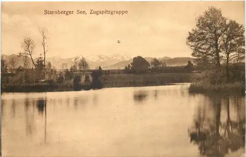 Am Starnberger See, mit Zugspitzgruppe -549554