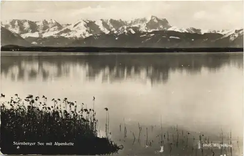 Am Starnberger See, mit Alpenkette -549604