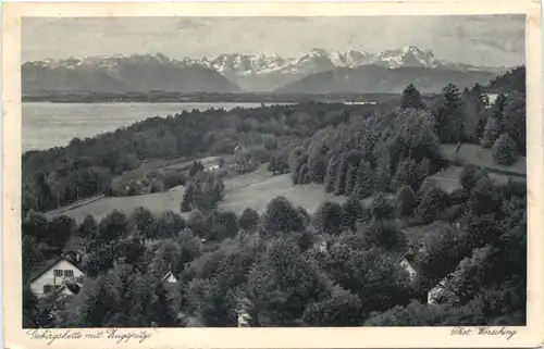 Am Starnberger See, Gebirgskette mit Zugspitze -549642