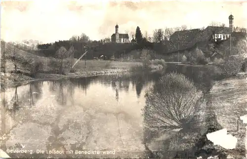 Beuerberg im Loisachtal, Die Loisach mit Benediktenwand -550192