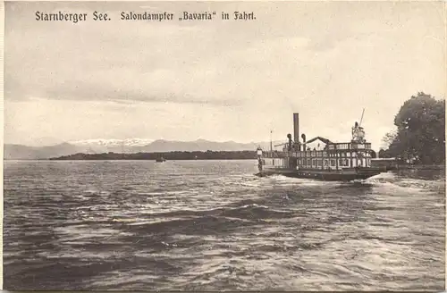 Starnberger See, Dampfer Bavaria in Fahrt -550442