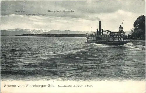 Starnberger See, Dampfer Bavaria in Fahrt -550440