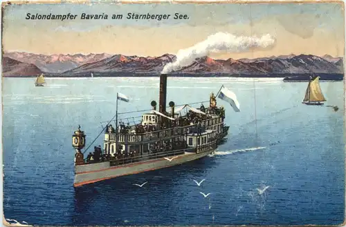 Starnberger See, Blick vom Dampfer Bavaria -551192