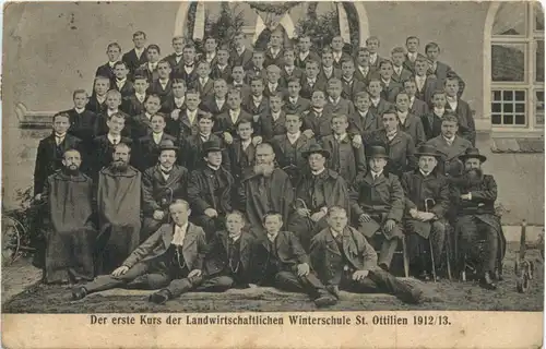 St. Ottilien, Kloster, der erste Kurs der Landwirtschaftl. Winterschule 1912 -551598