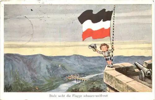 Stolz weht die Flagge schwarz weiss rot -691708