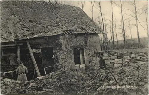 Schleusenhaus am Aisnekanal - Feldpost -691834