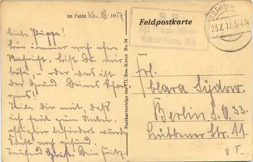 WW1 - Feldpost -691762