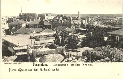 Jerusalem - Davidstürme - Württ. Pilgerfahrt 1904 -692104