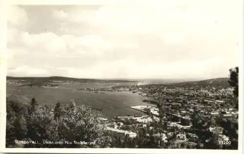 Sundsvall - Utsigt fran Nia Stadsberget -691918
