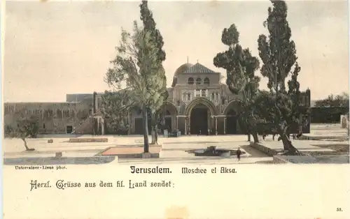 Jerusalem - Moschee el Aksa - Württ. Pilgerfahrt 1904 -692110