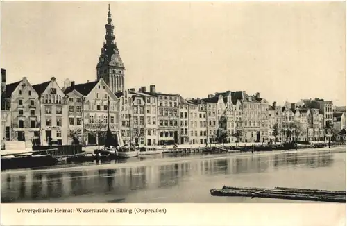 Wasserstrasse in Elbing - Ostpreussen -692204