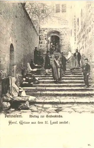 Jerusalem - Abstieg zur Grabeskirche - Württ. Pilgerfahrt 1904 -692116