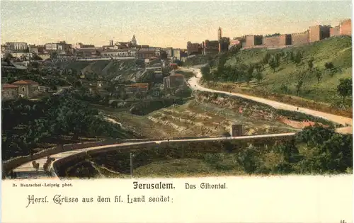 Jerusalem - Das Gihontal - Württ. Pilgerfahrt 1904 -692340