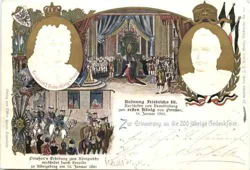 200jährige Gedenkfeier Krönung Friedrichs III - - Privatganzsache - Königsberg -692616