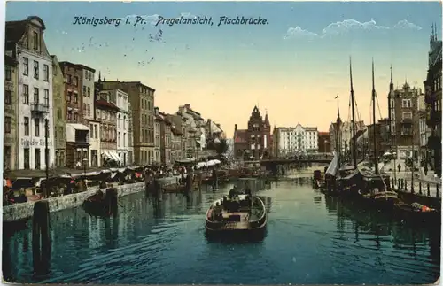 Königsberg - Pregelansicht - Fischbrücke -692646