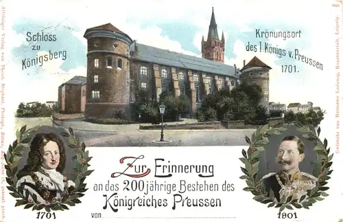 Königsberg - 200jährige Bestehen von Preussen - Privatganzsache - Litho -692608