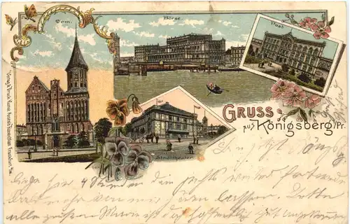 Gruss aus Königsberg - Litho - Bahnpost -692698