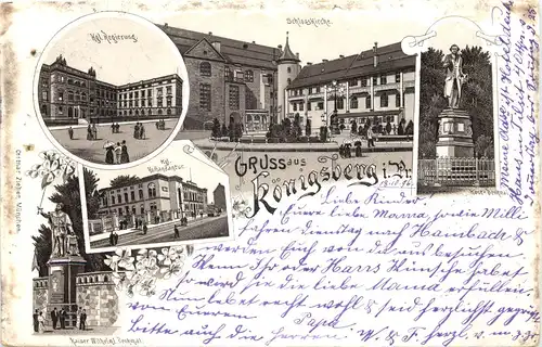 Gruss aus Königsberg - Litho - Bahnpost -692692