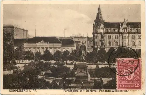 Königsberg - Paradeplatz mit Denkmal Friedrich Wilhelm -692814