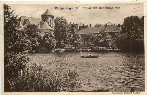 Königsberg - Schlossteich mit Burgkirche -693078