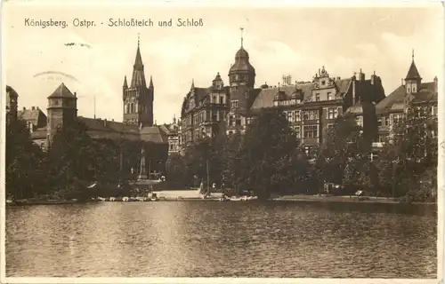 Königsberg - Schlossteich und Schloss -693178