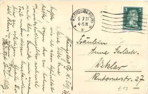 Königsberg - Promenade und Schlageterhaus -693388