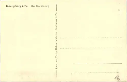 Königsberg - Der Katzensteg -693438
