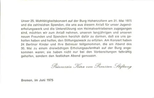 Heimatvertriebenen - Prinzessin Kira von Preussen Stiftung -693634