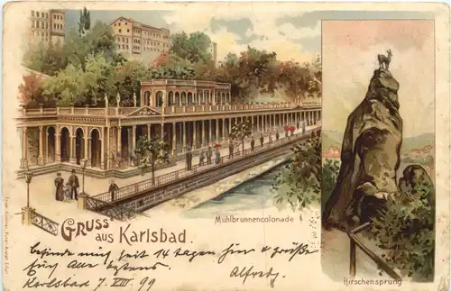 Gruss aus Karlsbad - Litho -693776