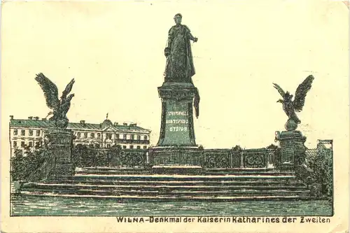 Wilna - Denkmal der Kaiserin Katharinas der Zweiten -693974