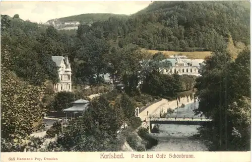Karlsbad - Partie bei Cafe Schönbrunn -694078