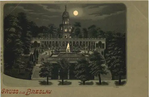 Gruss aus Breslau - Liebichshöh - Litho -694052