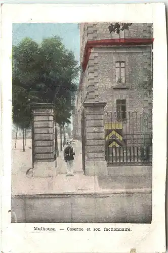 Mulhouse - Caserne et son factionnaire -694460