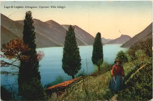 Lago di Lugano - Albogasio - Cipressi - Villa Allegri -694546