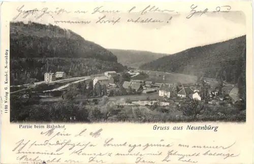Gruss aus Neuenbürg - Partie beim Bahnhof -694848
