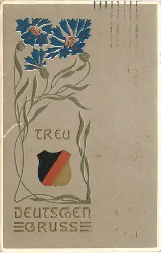 Treu Deutscher Gruss - Prägekarte -694936