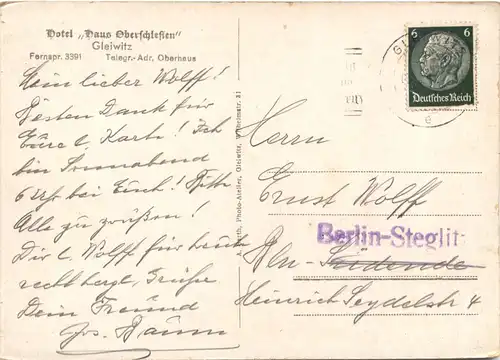 Gleiwitz - Hotel Haus Oberschlesien -695090